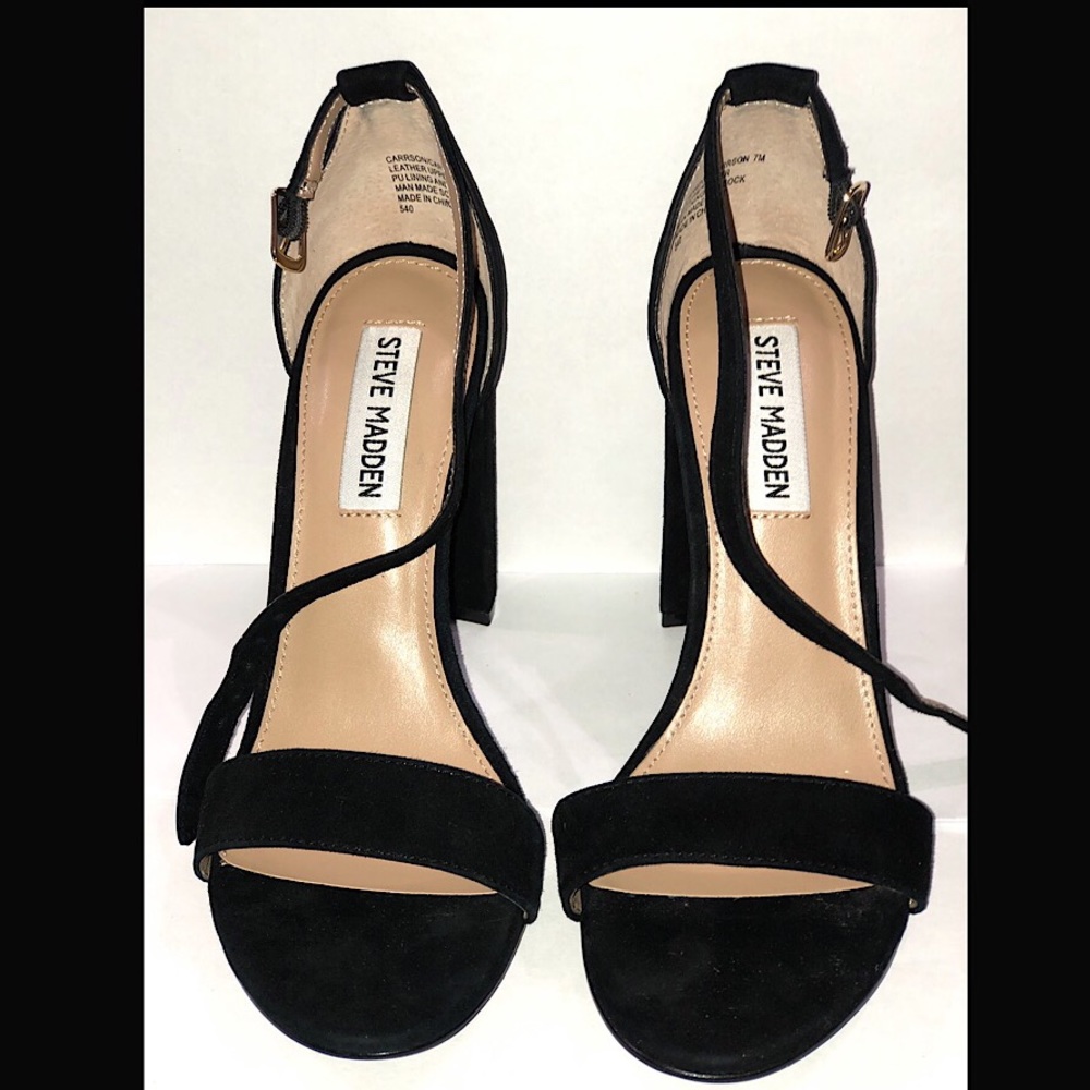 NWOT Black Suede Steve Madden Heels